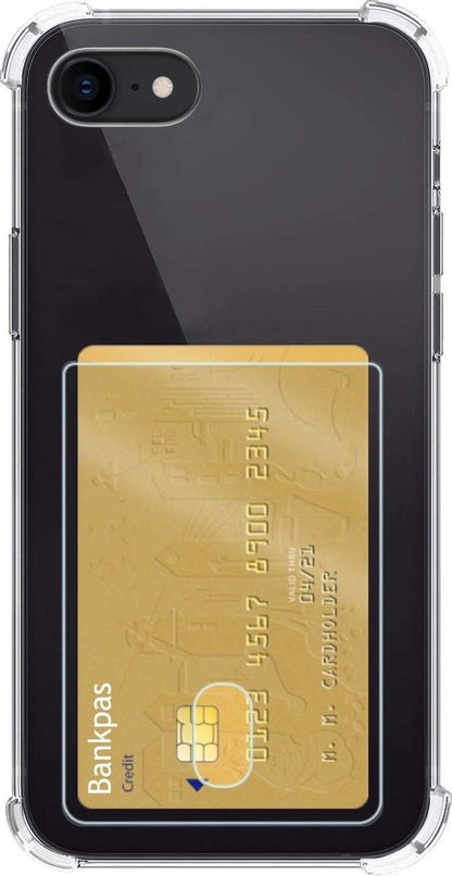 iPhone 7/8 Hoesje Kaarthouder Backcover Shockproof - Transparant