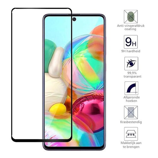 Samsung S10 Lite Screenprotector Full Cover Tempered Glass