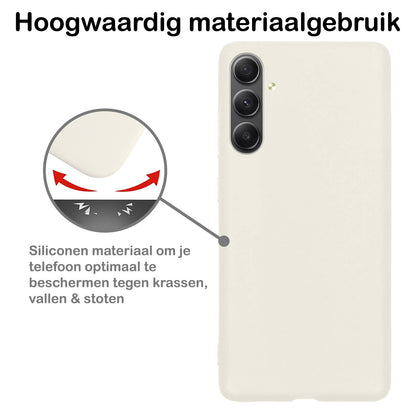 Samsung A54 Hoesje Siliconen Backcover Lichtgewicht - Wit