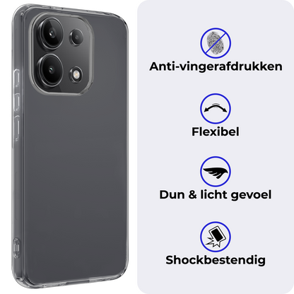 Xiaomi Redmi Note 13 4G Hoesje Siliconen Backcover Lichtgewicht - Transparant
