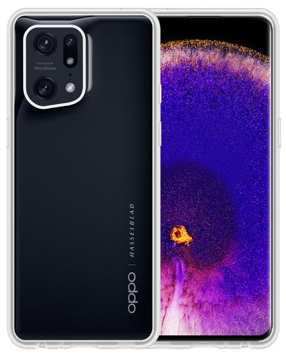 OPPO Find X5 Pro Hoesje Siliconen Backcover Lichtgewicht - Transparant