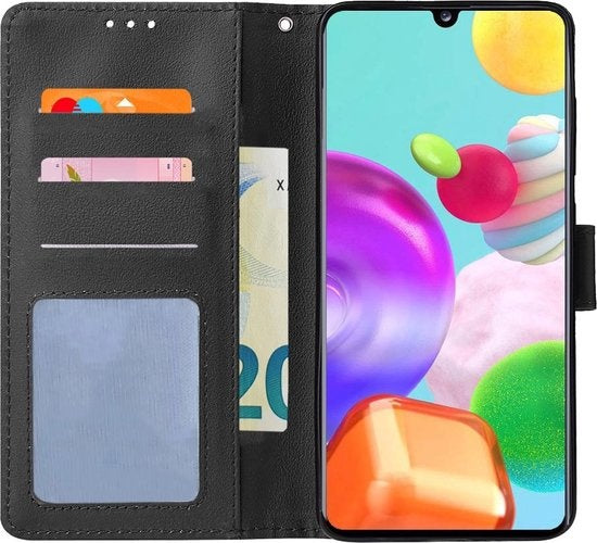 Samsung A41 Hoesje Book Case Kunstleer - Zwart