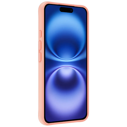 iPhone 16 Plus Hoesje Siliconen Backcover Lichtgewicht - Perzik