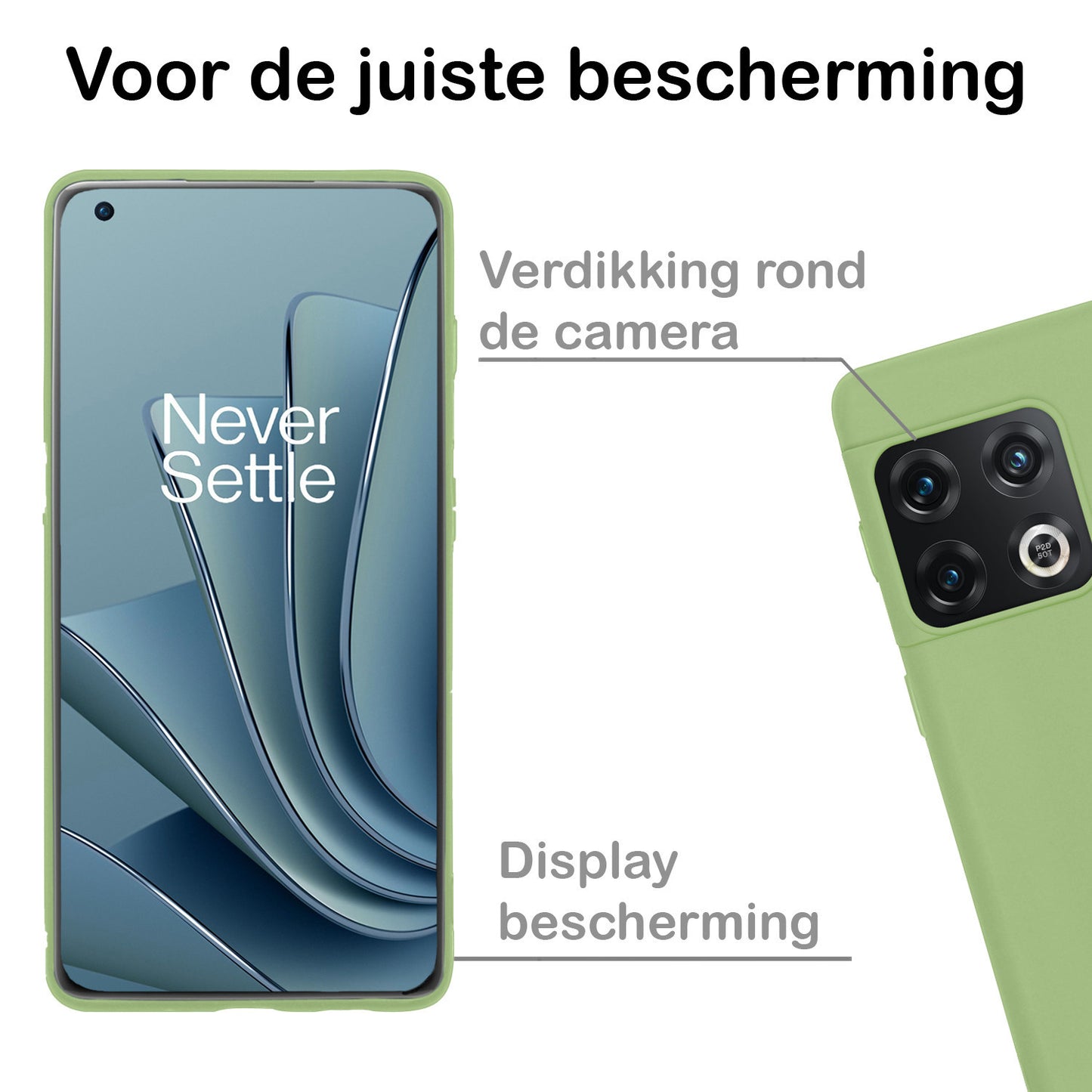 OnePlus 10 Pro Hoesje Siliconen - Groen