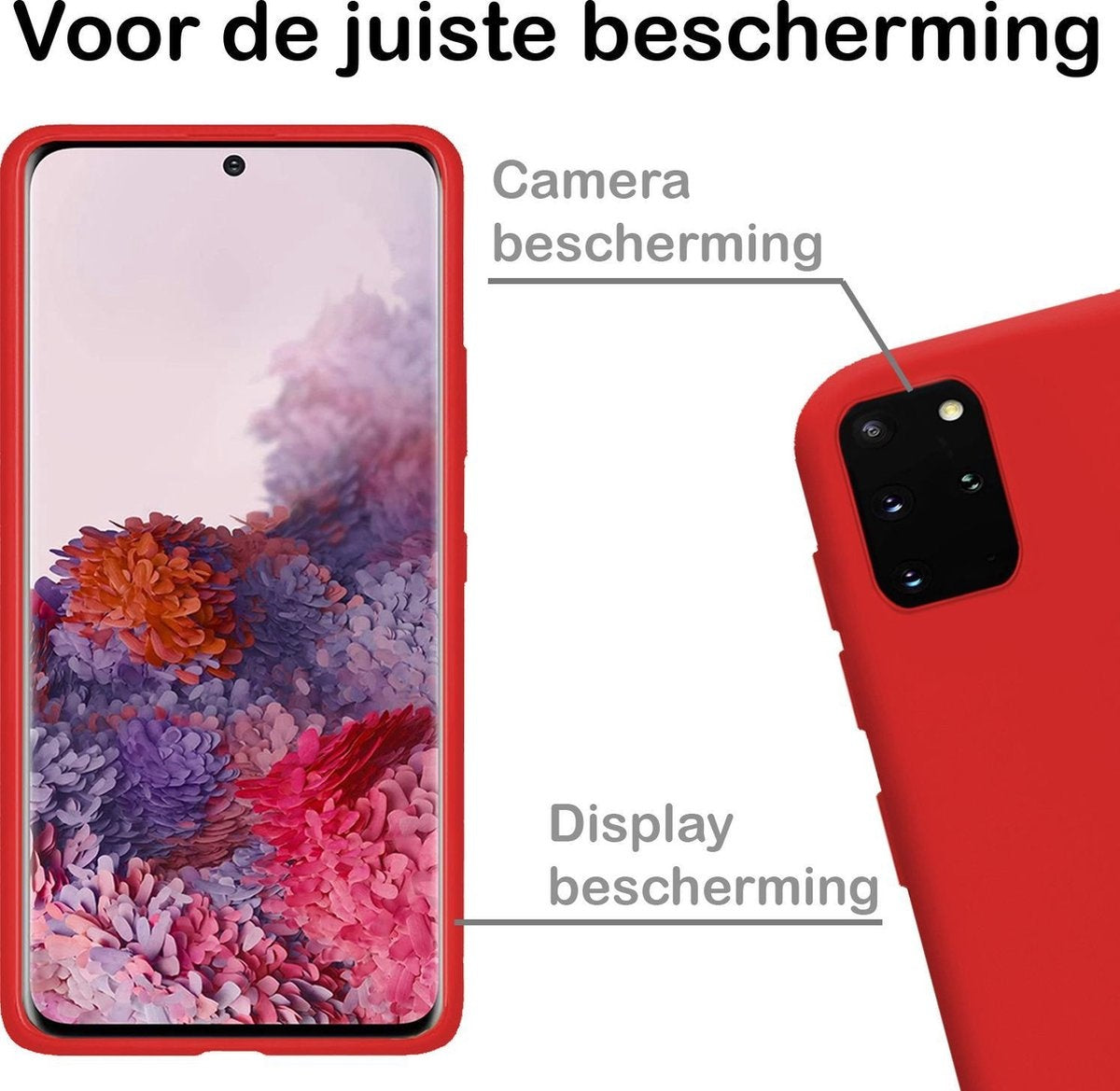 Samsung S20 Plus Hoesje Siliconen - Rood