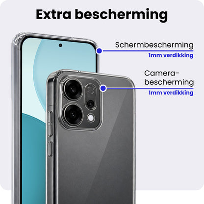 OPPO Reno 14 Hoesje Siliconen Backcover Lichtgewicht - Transparant