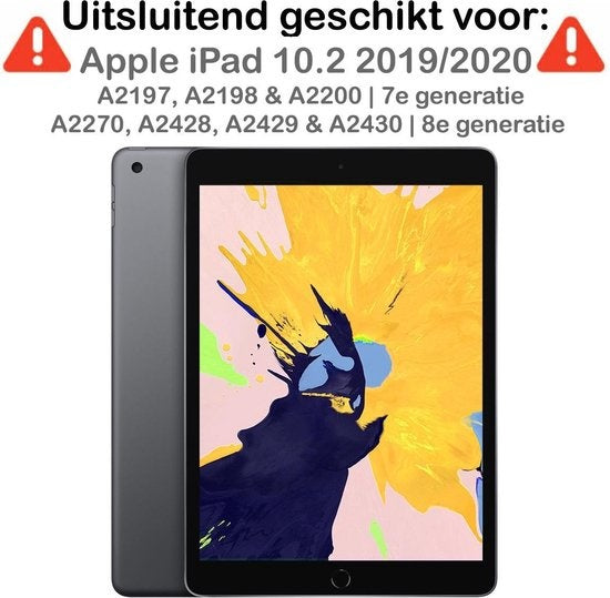 iPad 10.2 2019/2020 Hoesje Toetsenbord Case Kunstleer - Zwart