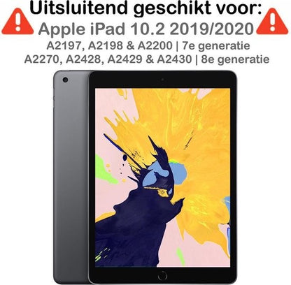 iPad 10.2 2019/2020 Hoesje Toetsenbord Case Kunstleer - Zwart