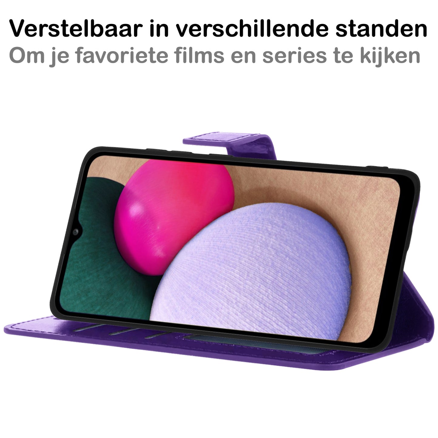 Samsung A02s Hoesje Book Case Kunstleer - Paars