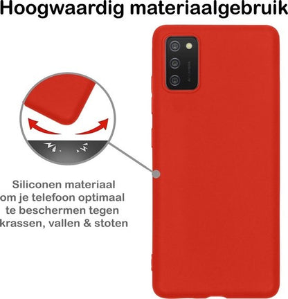 Samsung A02s Hoesje Siliconen Backcover Lichtgewicht - Rood