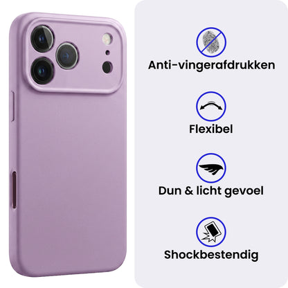 iPhone 18 Pro Max Hoesje Siliconen Backcover Lichtgewicht - Lila