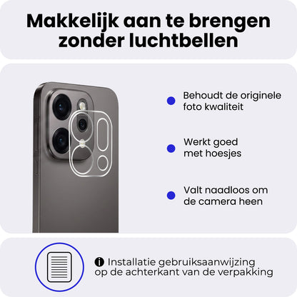 OPPO Reno 14 Camera Screenprotector Gehard Glas
