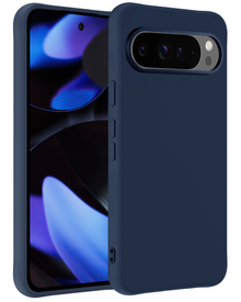 Google Pixel 9 Pro Hoesje Siliconen Backcover Lichtgewicht - Donkerblauw