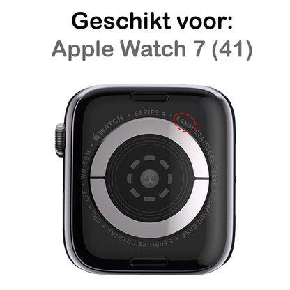 Polsbandje Met Magneetsluiting Geschikt voor Apple Watch 7 41 mm Bandje Milanees - Zilver