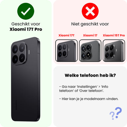 Xiaomi 17T Pro Screenprotector Gehard Glas - Anti-kras