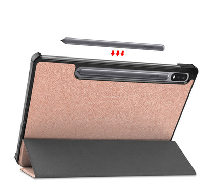 Samsung Galaxy Tab S8 Trifold Bookcase Hoes - Rosé goud