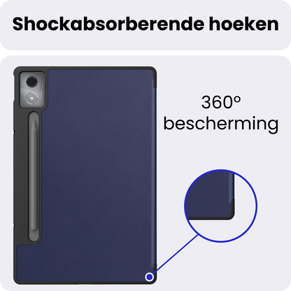 Lenovo Idea Tab Pro Trifold Bookcase Hoes - Donkerblauw