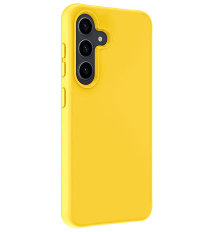 Samsung S23 FE Hoesje Siliconen Backcover Lichtgewicht - Geel