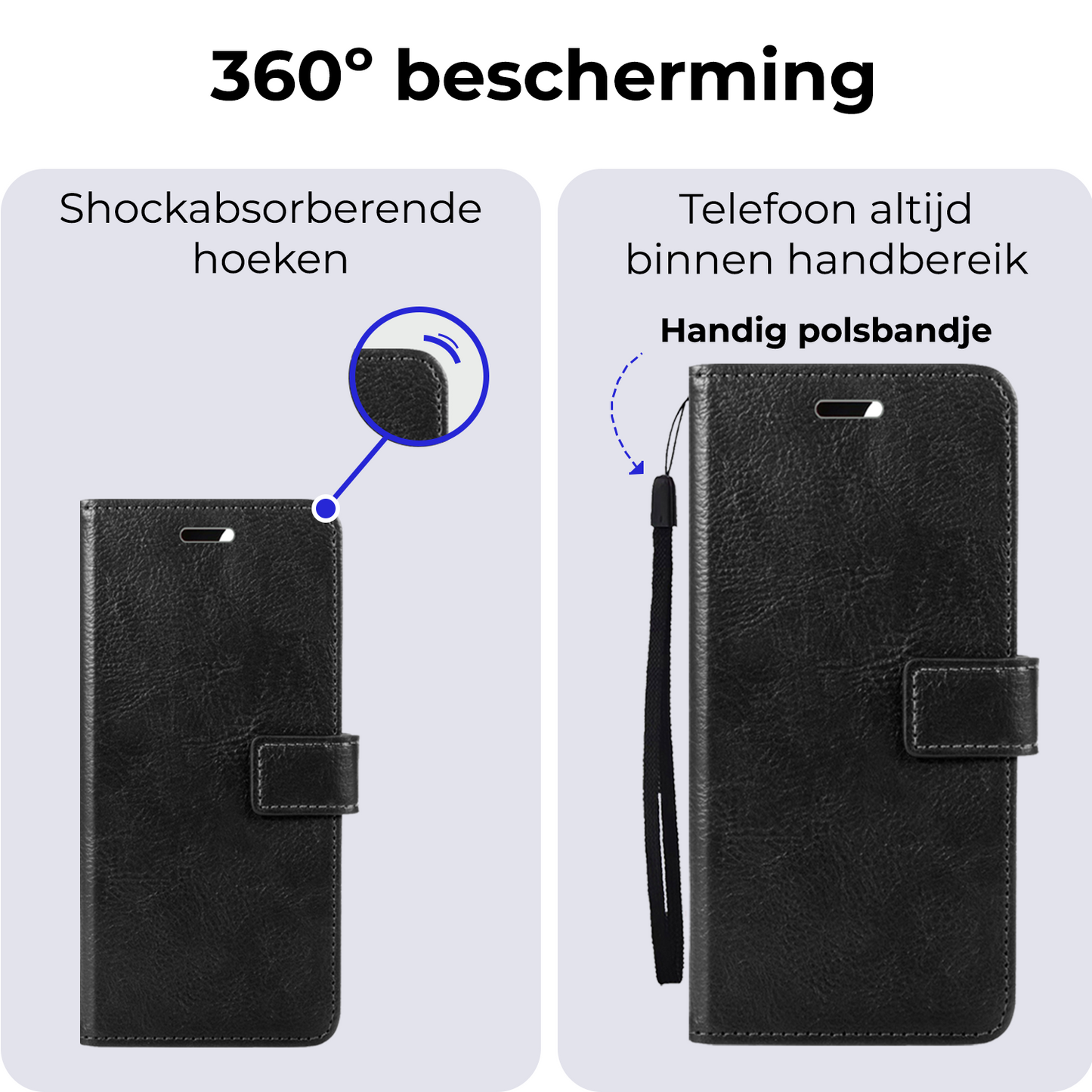 Google Pixel 8a Hoesje Book Case Kunstleer - Zwart