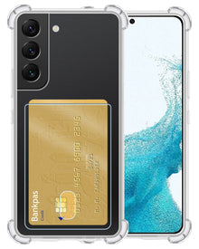 Samsung S22 Plus Hoesje Kaarthouder Backcover Shockproof - Transparant