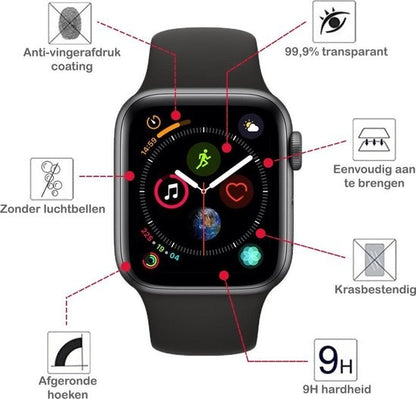 Apple Watch Series 5 44 mm Screenprotector Full Screen - Anti-kras