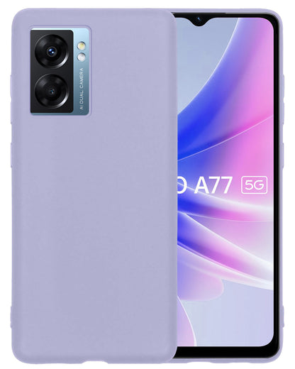 OPPO A77 Hoesje Siliconen Backcover Lichtgewicht - Lila