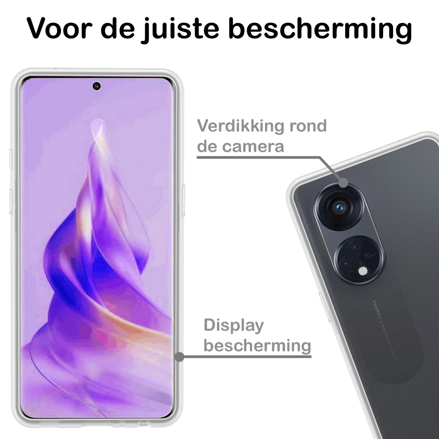 OPPO Reno 8T 4G Hoesje Siliconen - Transparant