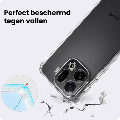 OPPO Find X9 Pro Hoesje Shockproof Backcover Siliconen - Transparant