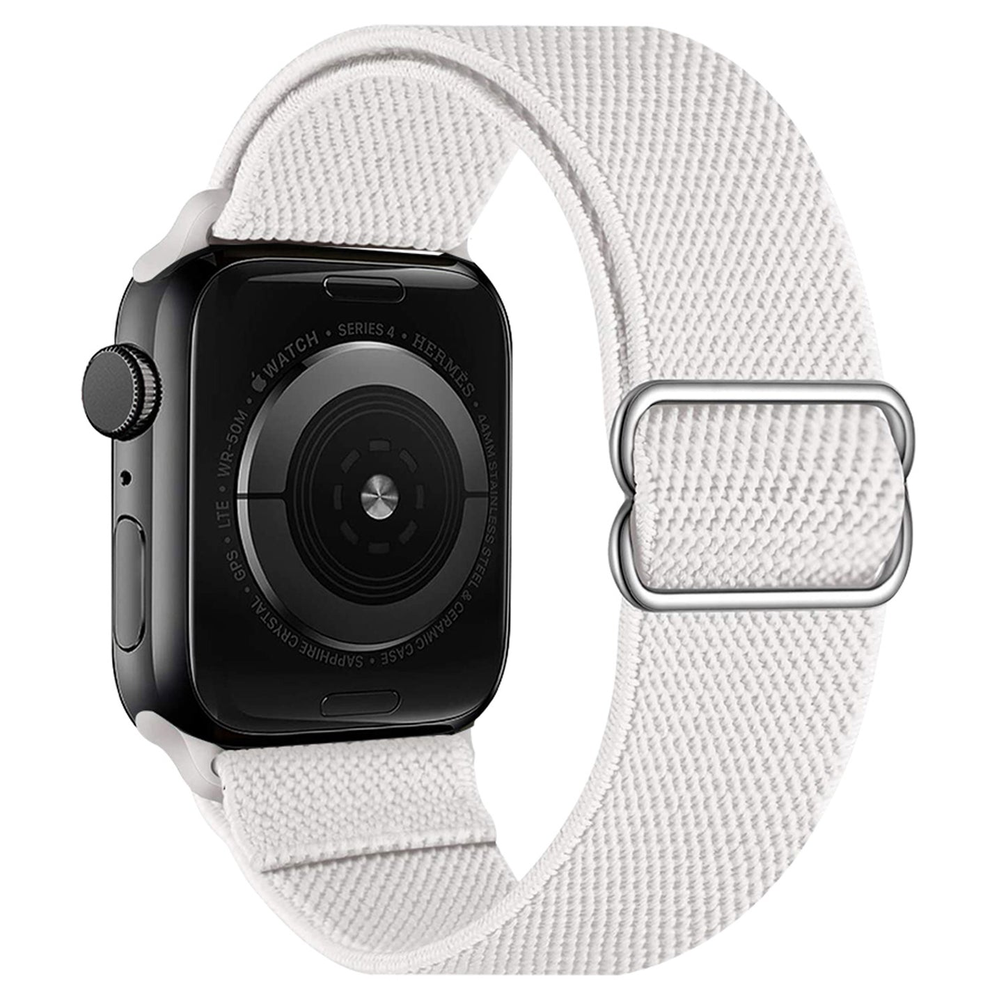 Horloge Bandje Geschikt Voor Apple Watch 1-8 / SE - 42/44/45 mm Bandje Stof - Wit