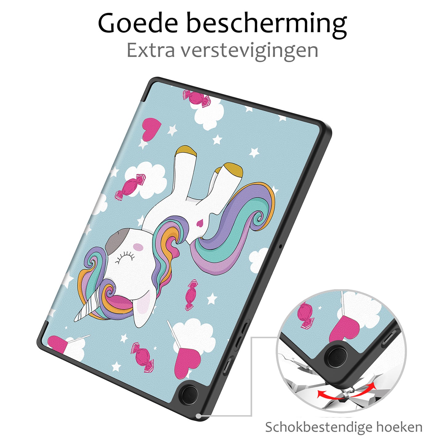 Samsung Galaxy Tab A9 Hoesje Book Case - Eenhoorn