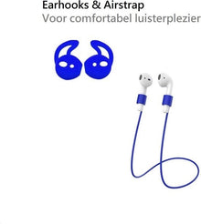 AirPods 2 Hoesje Siliconen 3 in 1 - Blauw