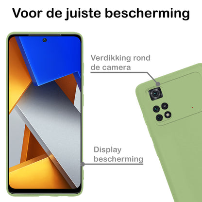 Poco M4 Pro 4G Hoesje Siliconen Backcover Lichtgewicht - Groen