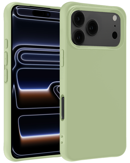 iPhone 17 Pro Max Hoesje Siliconen Backcover Lichtgewicht - Groen