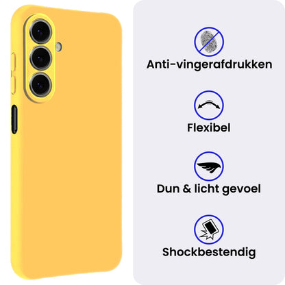 Samsung A27 Hoesje Siliconen Backcover Lichtgewicht - Geel