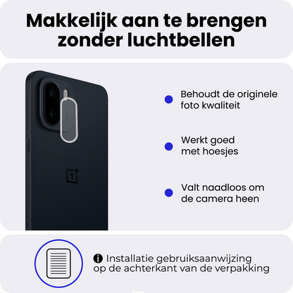 OnePlus 15R Camera Screenprotector Gehard Glas