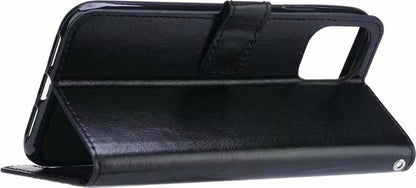 iPhone 11 Pro Max Hoesje Bookcase Cover met Kaarthouder - Zwart