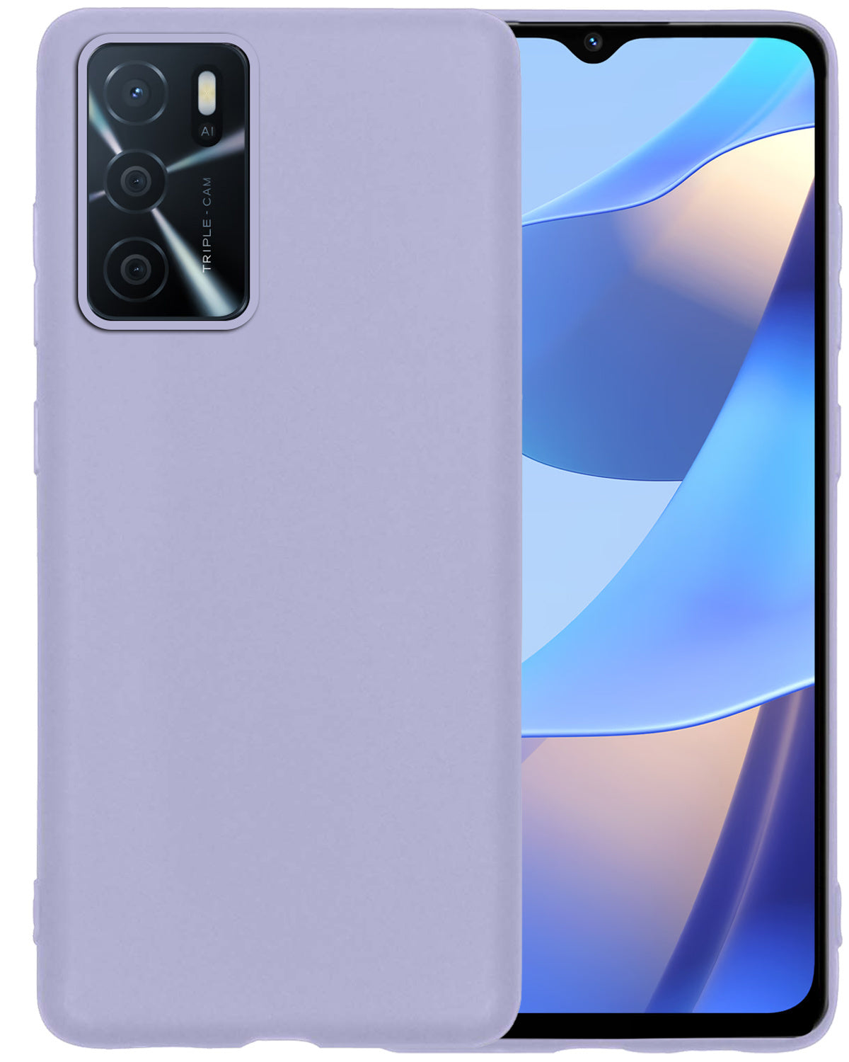 OPPO A16 Hoesje Siliconen - Lila