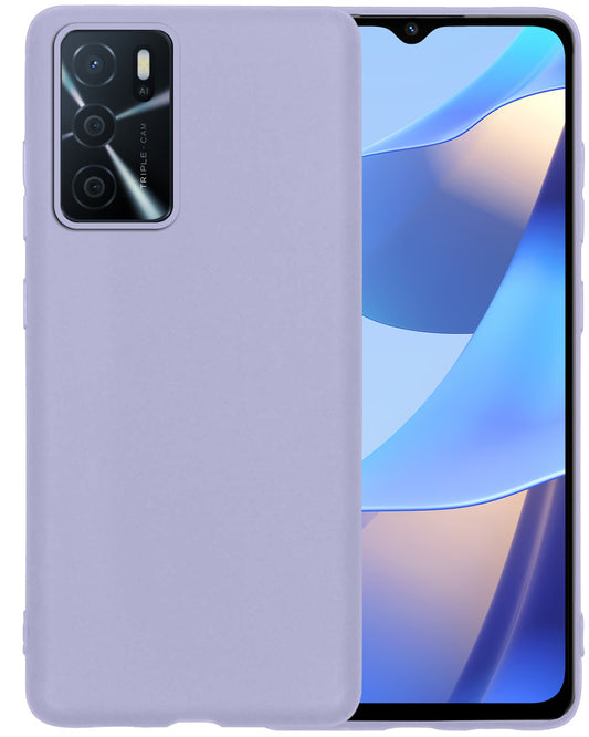 OPPO A16 Hoesje Siliconen - Lila