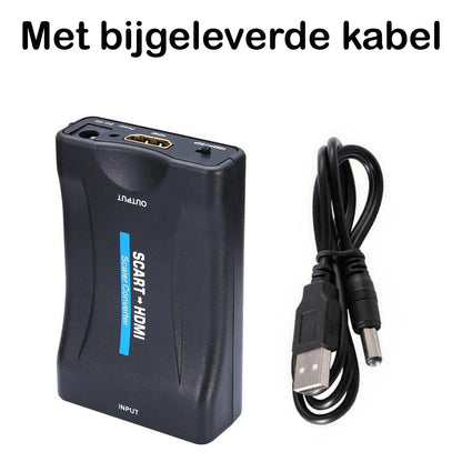 Scart Naar HDMI Converter Kabel Scart Naar HDMI Kabel 1080p - Scart naar HDMI kabel - Zwart