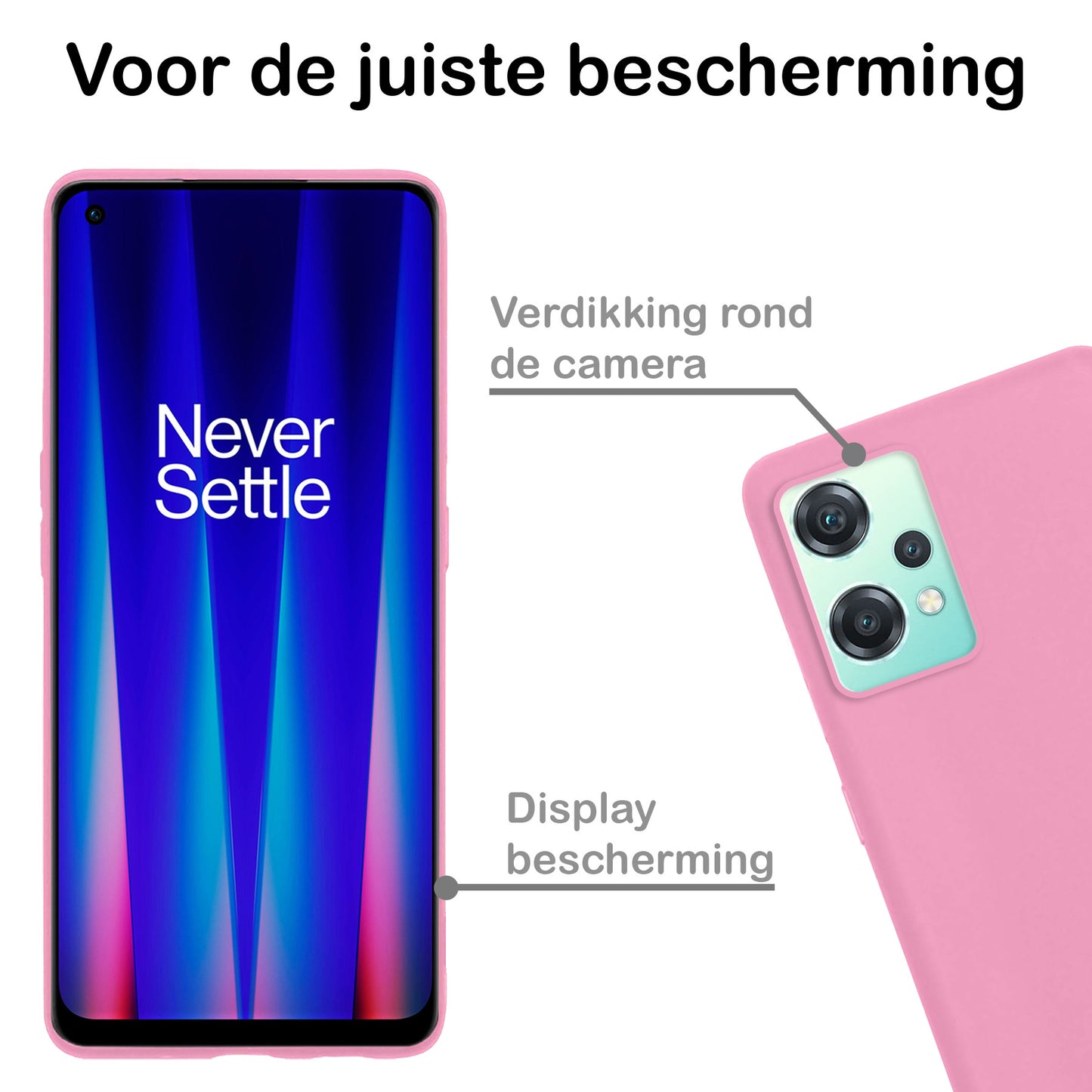 OnePlus Nord CE 2 Lite Hoesje Siliconen - Lichtroze