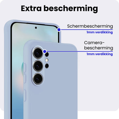 Samsung S26 Ultra Hoesje Siliconen Backcover Lichtgewicht - Lichtblauw
