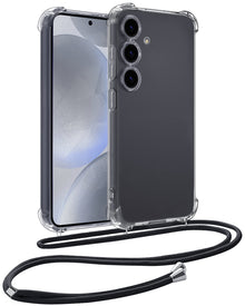 Samsung S24 Hoesje met Koord Backcover Shockproof - Transparant