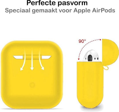 AirPods 1 Hoesje Siliconen Krasbestendig - Geel