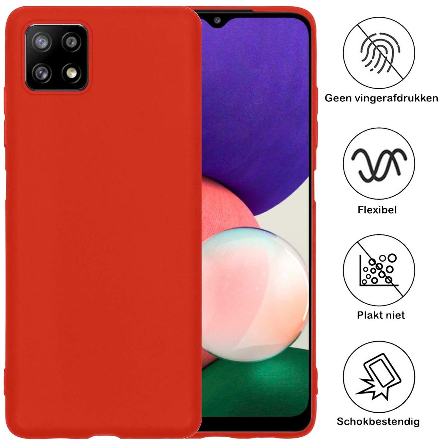 Samsung M22 Hoesje Siliconen - Rood