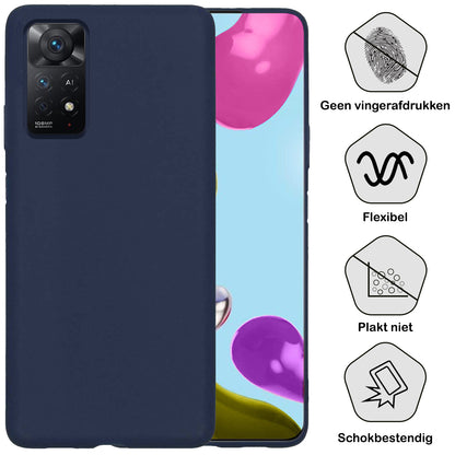 Xiaomi Redmi Note 11 Hoesje Siliconen - Donkerblauw