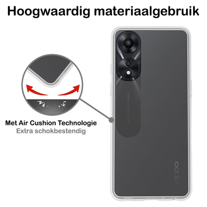 OPPO A78 5G Hoesje Siliconen Backcover Lichtgewicht - Transparant