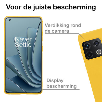 OnePlus 10 Pro Hoesje Siliconen - Geel