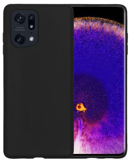 OPPO Find X5 Hoesje Siliconen - Zwart