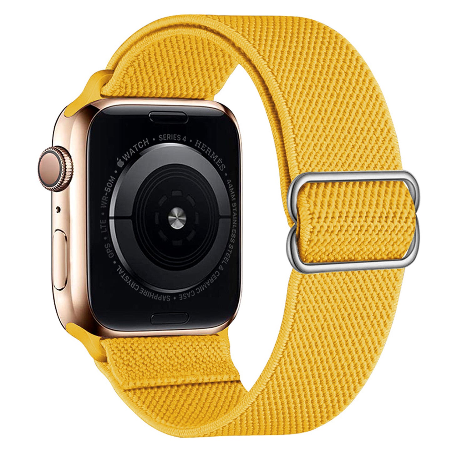 Horloge Bandje Geschikt Voor Apple Watch 1-8 / SE - 42/44/45 mm Bandje Stof - Geel