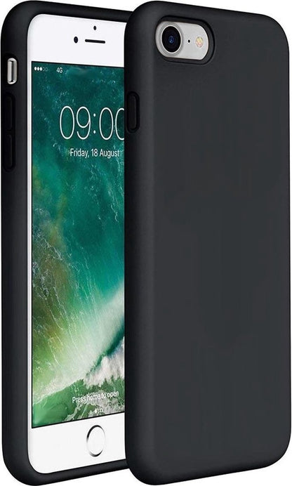 iPhone 7/8/SE 2020 Hoesje Siliconen Backcover Lichtgewicht - Zwart